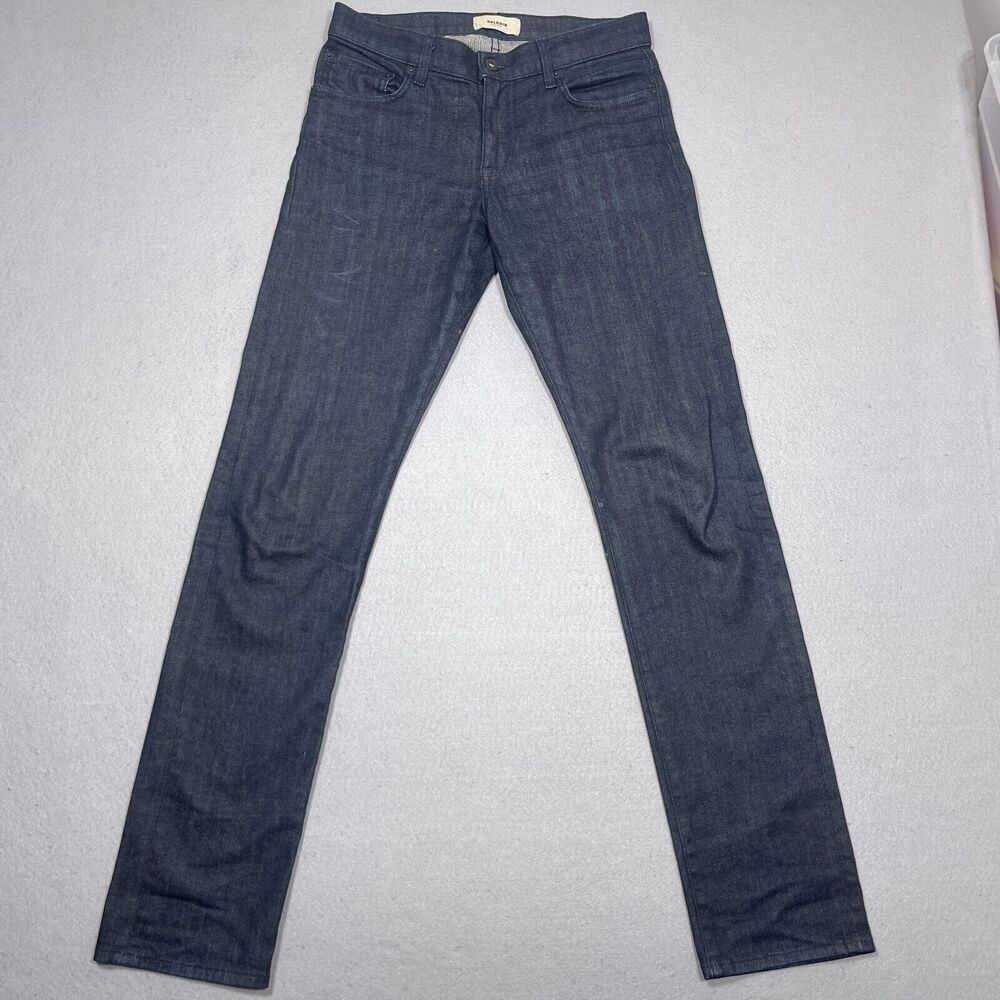Baldwin Denim Jeans Men 28 Slim Straight Henley Dark Wash Casual Everyday‎